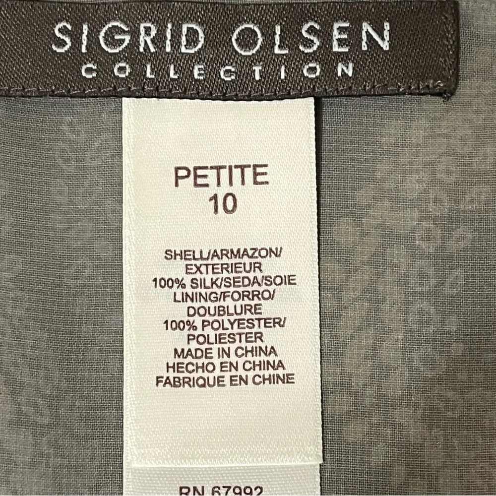 Sigrid Olsen Collection vintage 100% silk lined skirt.L flowy P10